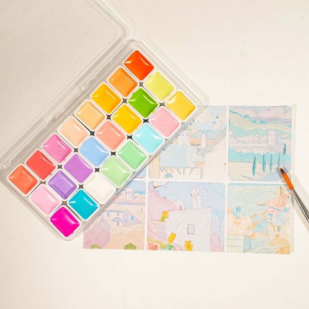 Watercolor Paint Set Solid Pigment - Juego de pinturas de acuarelas de