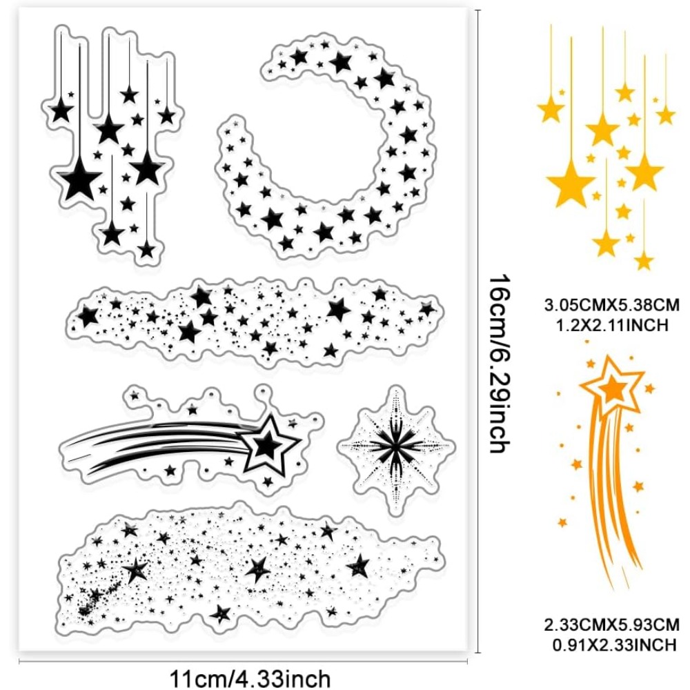 Sellos transparentes de estrel - Clear Silicone Stamps For Card Making reseña y precio